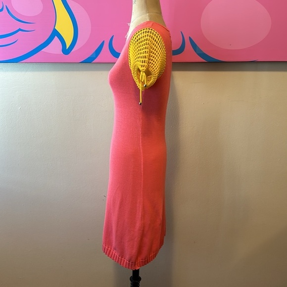 JC de Castelbajac Pink Yellow Bunny Knit Puff Sleeve Dress LooneyTunes - Picture 10 of 13